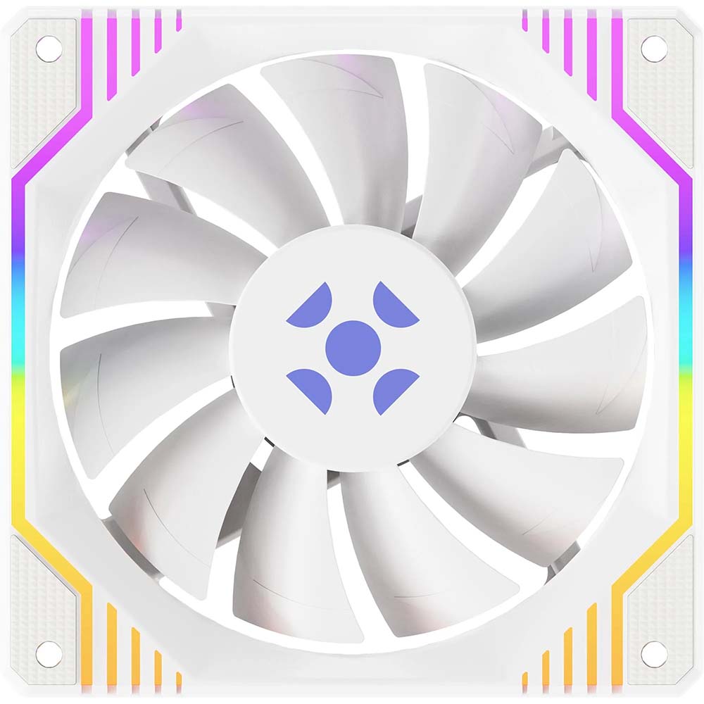 Cooler Fan Para Gabinete Fortrek Frosty Rainbow Branco 120mm - 83901