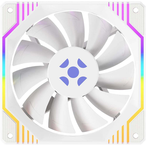 Cooler Fan Para Gabinete Fortrek Frosty Rainbow Branco 120mm - 83901
