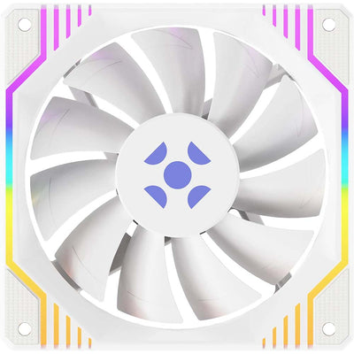Cooler Fan Para Gabinete Fortrek Frosty Rainbow Branco 120mm - 83901