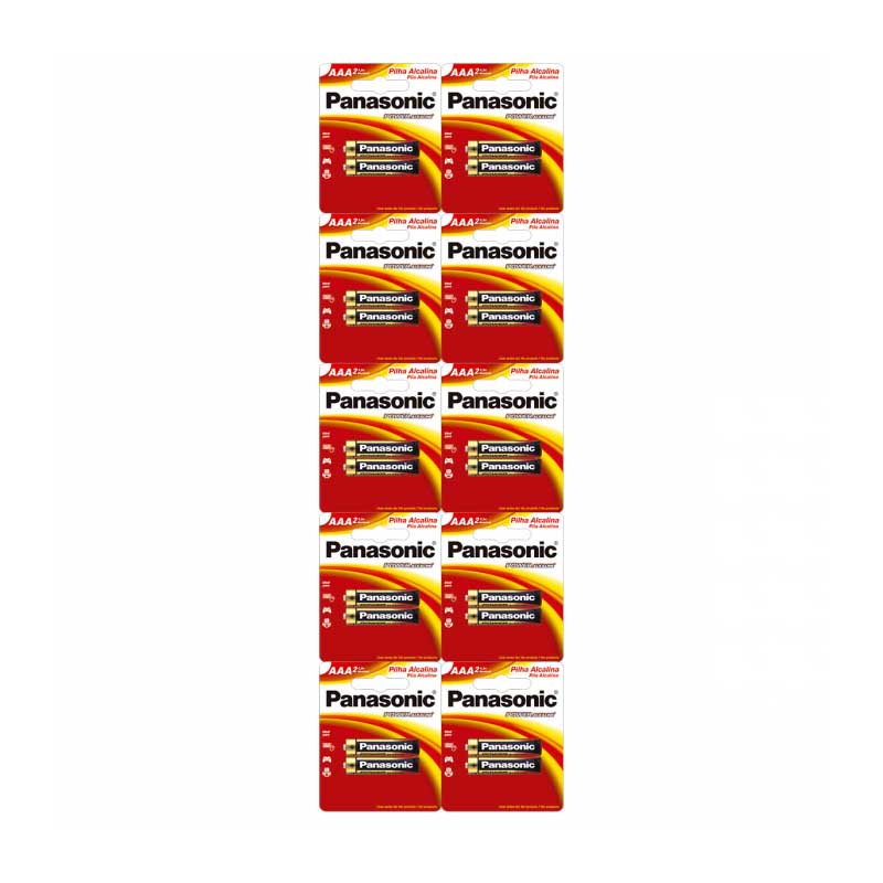 Pilha Alcalina AAA Palito Panasonic Lr03-2bt480 - 1001091 - Caixa com 20