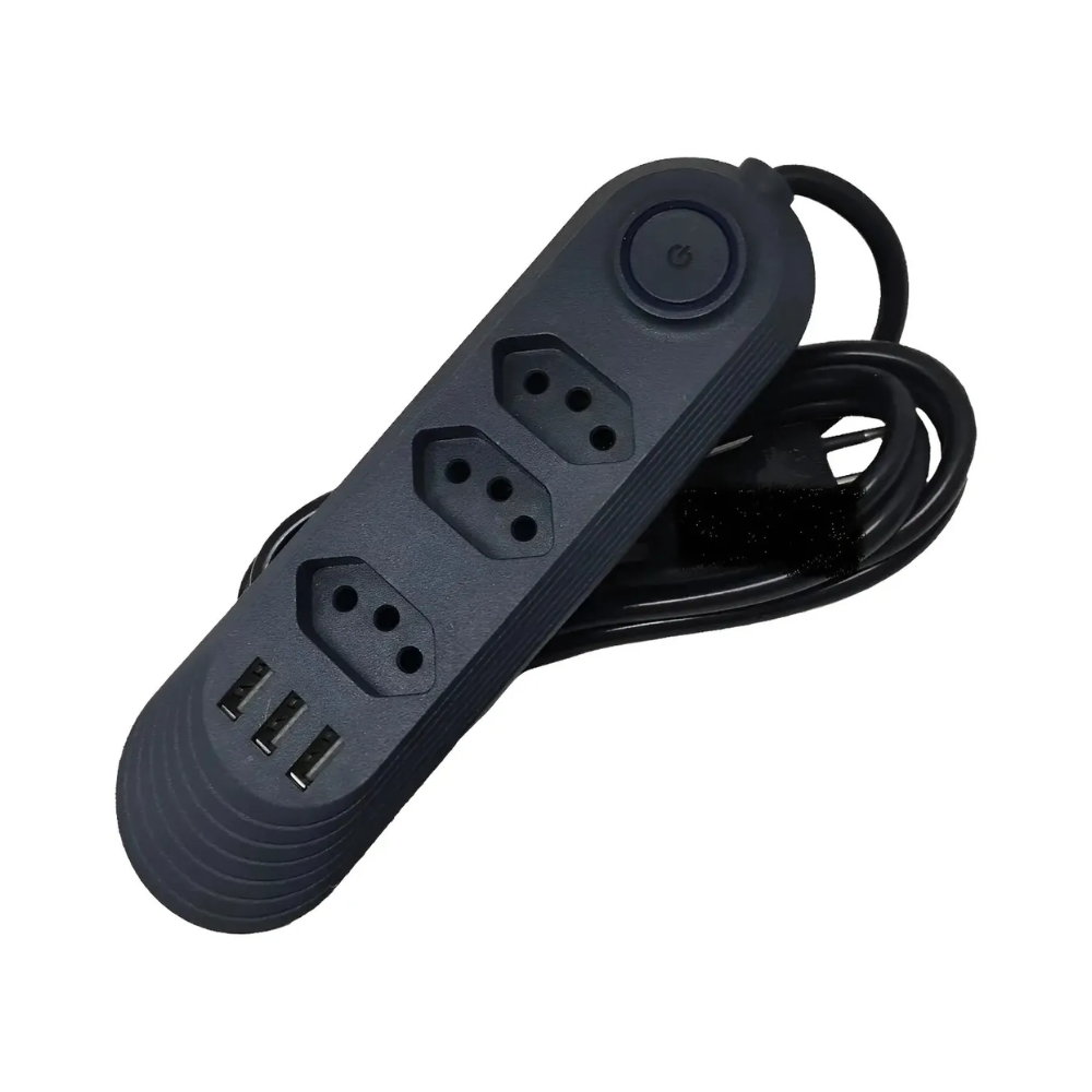 Filtro de Linha 3 Tomadas 10a Leon C/ 3 Usb 5m - PX-N03U-5M