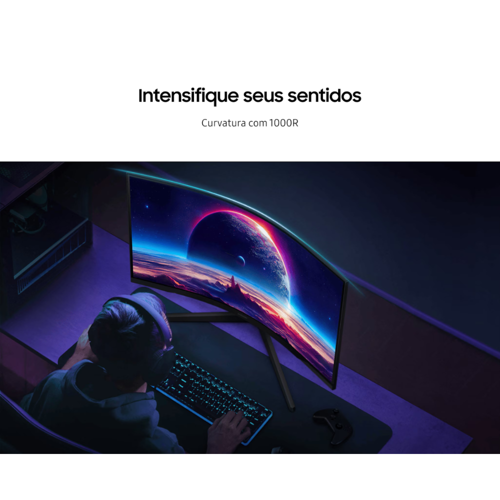 Monitor Gamer Led 27 Pols Samsung Odyssey G5 QHD 2560 x 1440 165Hz Hdmi/Displayport 1ms -  LS27CG552ELMZD