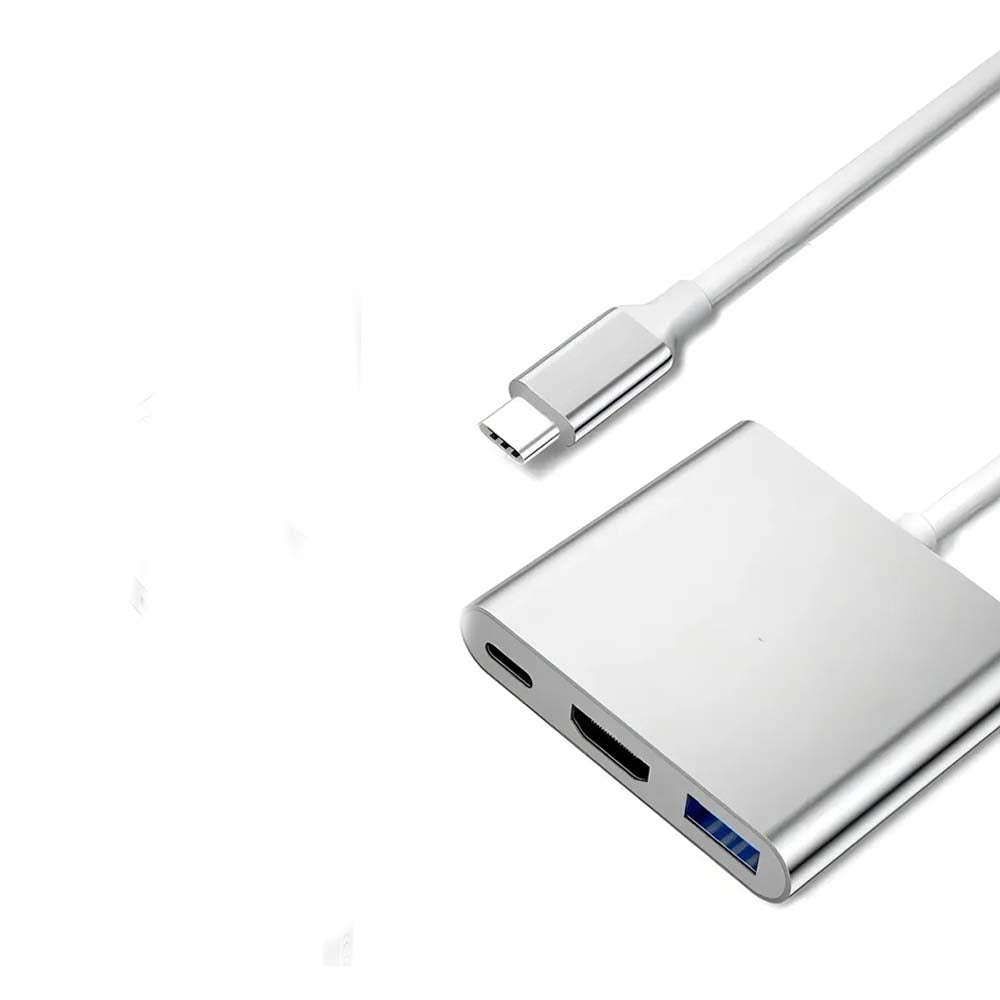 Adaptador Conversor Usb Tipo C Para Usb 3.0 + Hdmi + Usb Tipo C