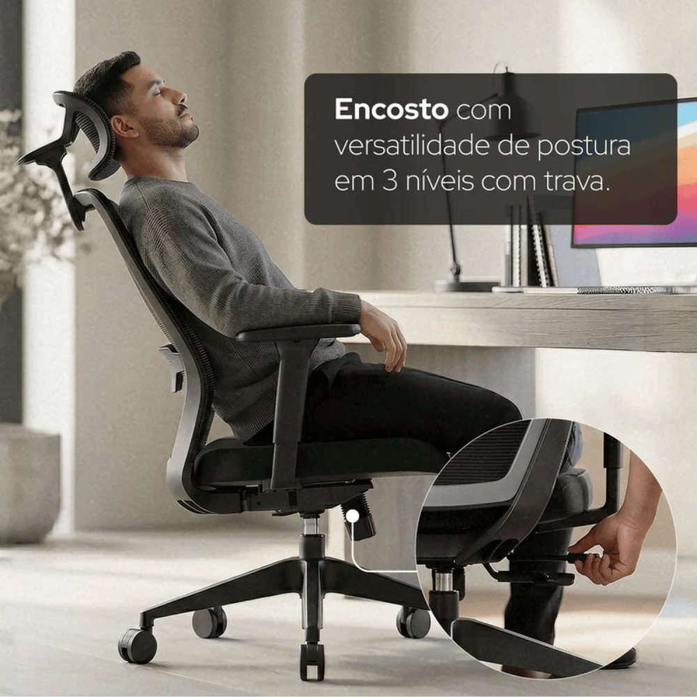 Cadeira Ergonômica Elements Serena – Preta