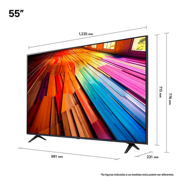 Smart TV Led LG 55" UHD UT80 4K Wi-fi Bluetooth USB HDMI ThinQ Ai Alexa - 55UT8000