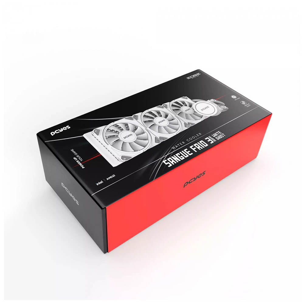 Water Cooler PCYes Sangue Frio 3 Triple Fan 360mm TDP 350W (Intel/AMD) Branco - WCSF3360WGBR Truedata
