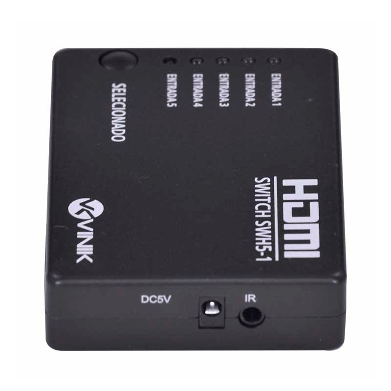 Switch Hdmi 5 Portas Vinik - Controle Remoto - Conecta Até 5 Aparelhos Em 1 Monitor