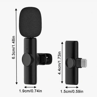 Microfone Sem Fio Wireless Lapela Tipo C - MCF-03