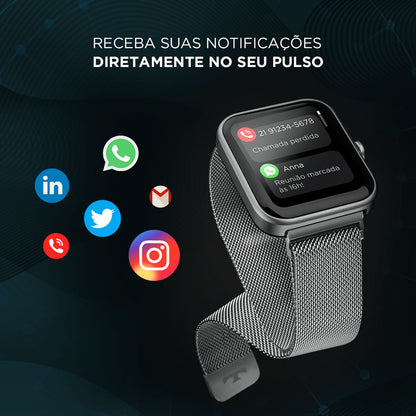 Relógio de Pulso SmartWatch Technos Connect Max Preto e Vermelho - TMAXAA/5P