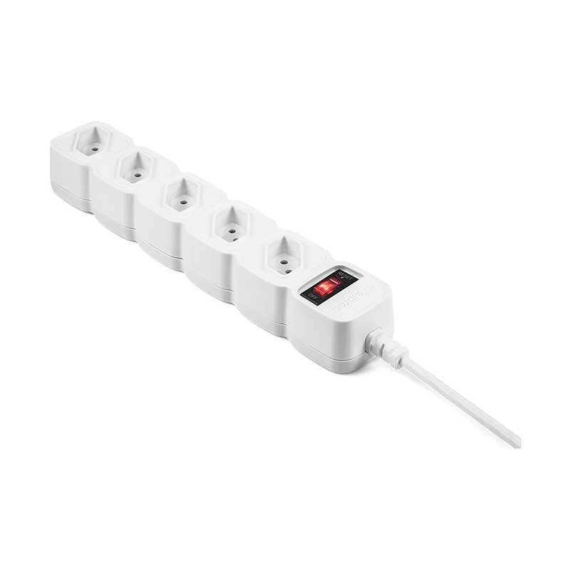 Filtro De Linha 5 Tomadas Intelbras Bivolt Chave 3,0 Mts Epe 205+ Branco - 4824202