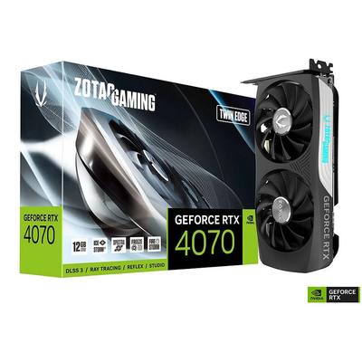 Placa De Video 12Gb RTX 4070 Gddr6x Zotac Nvidia Geforce Twin Edge OC 192bits 3x Displayport 1x Hdmi - Zt-D40700H-10M