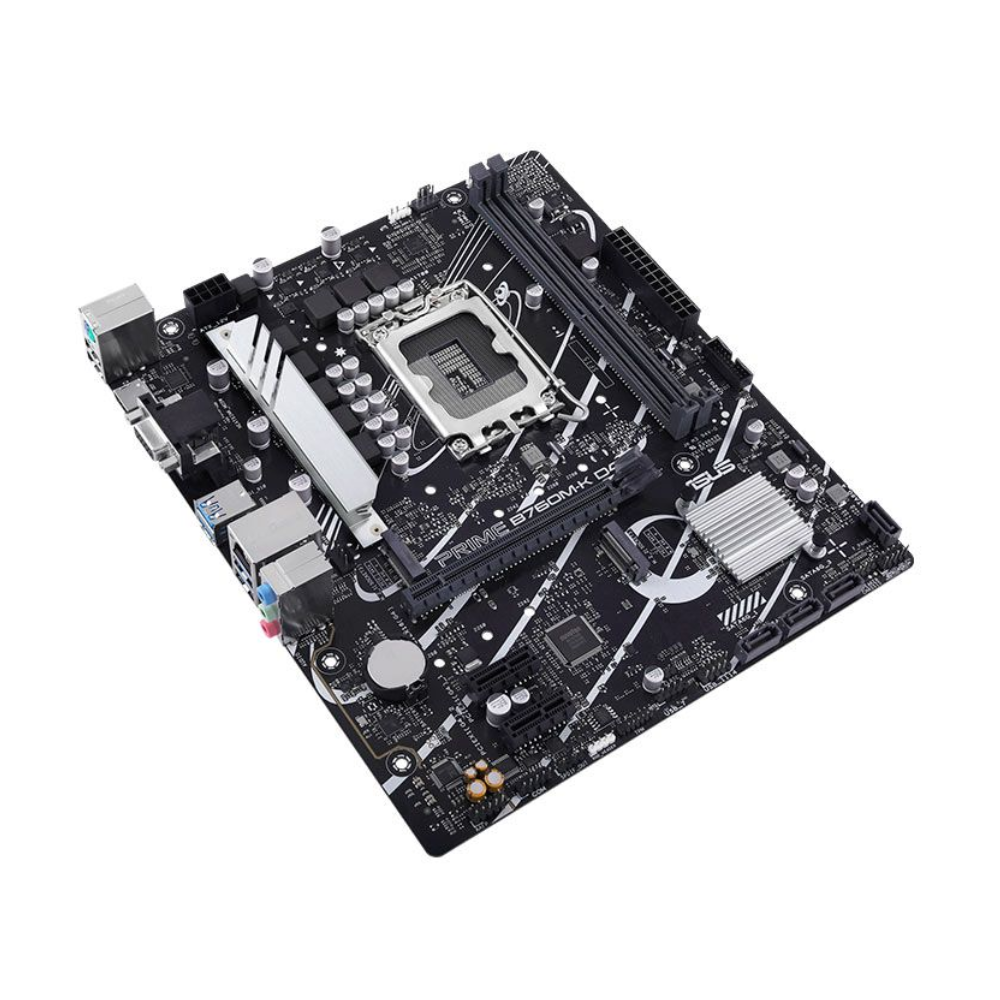 Placa Mae Asus B760M-K D4 Lga 1700 (13 e 12 geração) Ddr4 Realtek 2.5Gb Ethernet Hdmi Sata 6 Usb 3.2 Gen 1