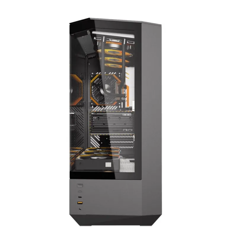 Gabinete Gamer Darkflash Mid Tower Atx DY460 Preto Com Lateral e Frente em Vidro Temperado ARGB - DY460 ARGB Black