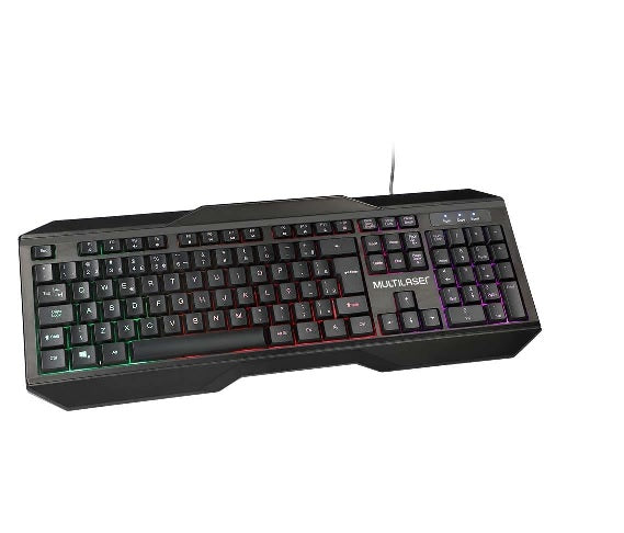 Kit Gamer Multilaser Teclado Led Abnt + Mouse Led 2400Dpi - TC239