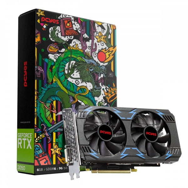 Placa De Video 6Gb RTX 3050 Gddr6 PCYes Nvidia 96bit 1470mhz Displayport HDMI DVI - PVRTX30506GB