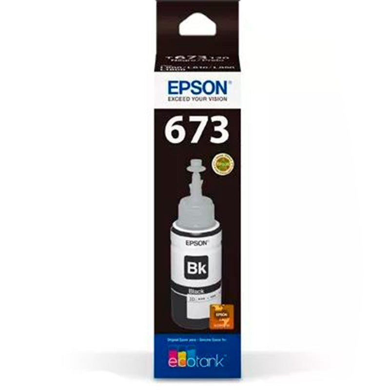Refil De Tinta Epson T673120 - Preto Para L800 L805 L810 L1800 Truedata