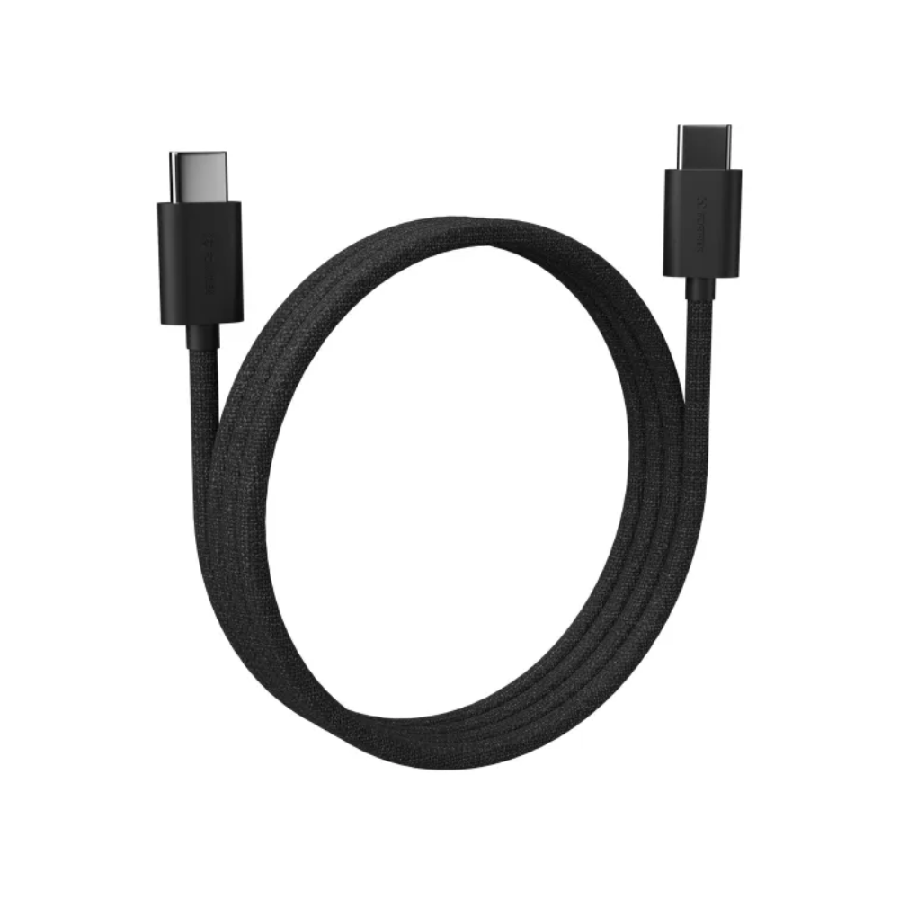 Cabo de Dados USB-C Macho Fortrek U222 2mts Nylon Trançado Preto - 85986