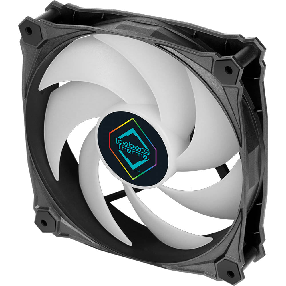Kit c/ 3 Cooler Fan para Gabinete Iceberg Thermal IceGale Lightning ARGB 120mm Preto - IG12LT-B3A