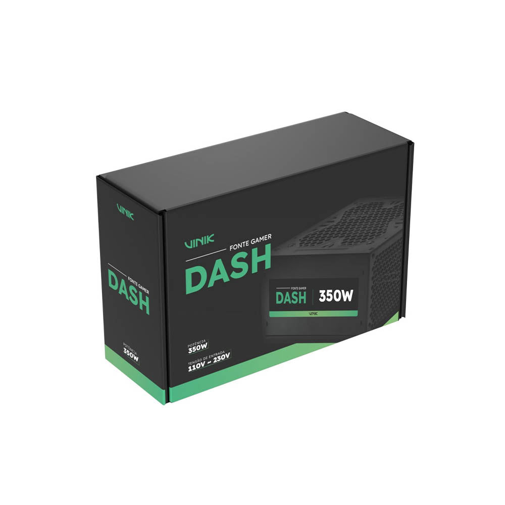 Fonte Real Atx Gamer Vinik Dash 350w S/ Cabo Bivolt - VFG350WPV3 Truedata