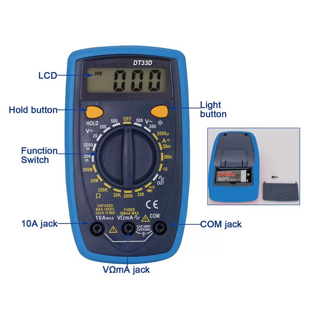 Multimetro Digital Knup - KP-AA033