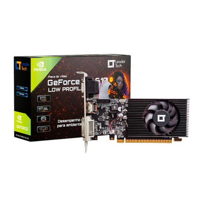 Placa De Video 2Gb GT 610 Ddr3 Leadertech Geforce 64Bits  Dvi Hdmi Vga - PV-LT-GT610LP-2G-D3