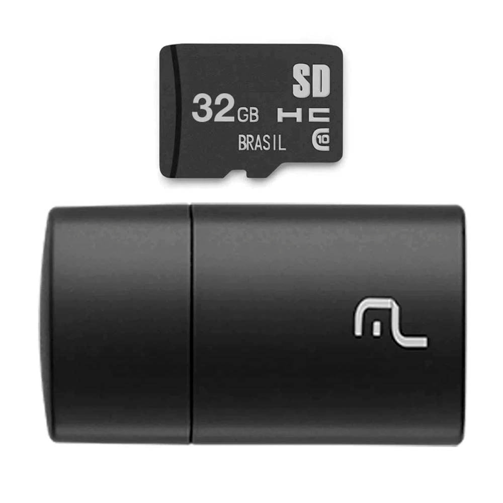 Cartão de Memória 32Gb Classe 10 C/ Adaptador Pen Drive Multilaser - MC163