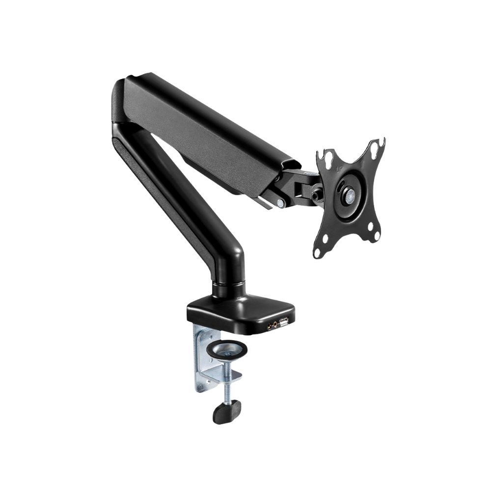 Suporte de Mesa Articulado p/ Monitor Gamer 17" a 32" C/ Pistão a Gás  e C/ Entrada Usb PCYes Preto - SM-046USB