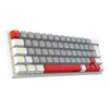 Teclado Gamer Mecanico PCYes 60% Usb A / Tipo C RGB Rainbow Switch Red Anti Ghost Kuromori White Ghost - PTKMWG60RD