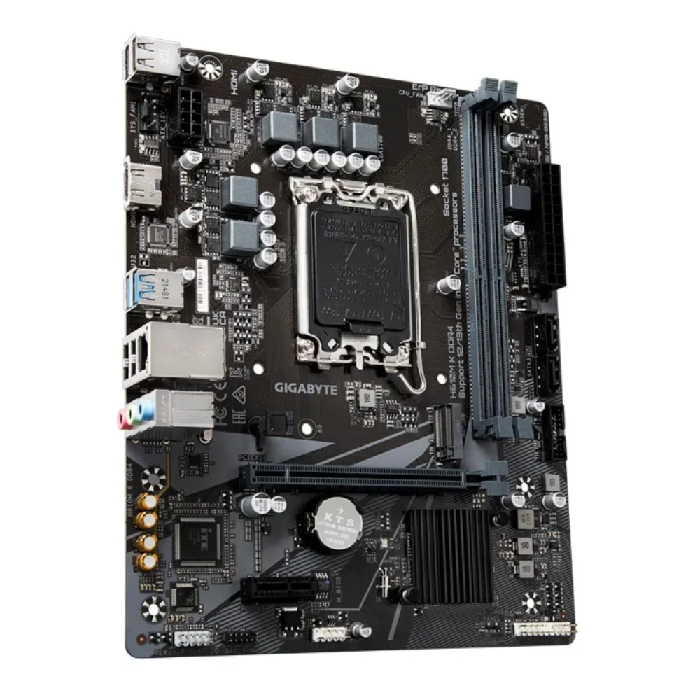 Placa Mae Gigabyte M-Atx Intel 14/13/12G H610m LGA 1700 DDR4 3200Mhz Hdmi USB 3.2 - H610M-K-DDR4
