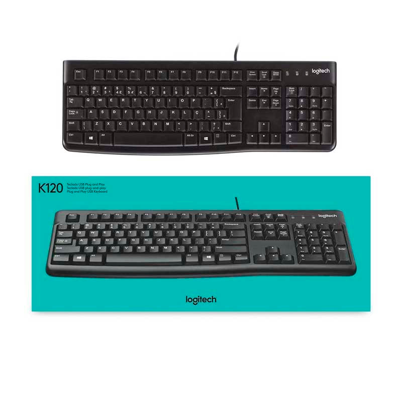 Teclado Usb Abnt2 Logitech K120 - 920-004423