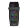 Gabinete Gamer Gamdias Mid Tower Aura GC7 Preto Com Lateral em Vidro Temperado + 3 Fans ARGB