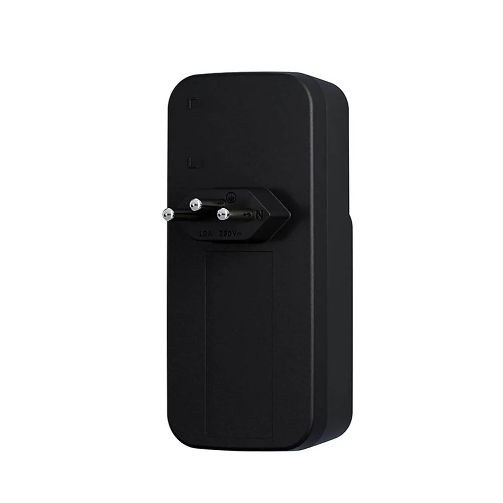 Adaptador E Carregador 2 Tomadas 2 Usb Intelbras Eac 202 Preto - 4820049