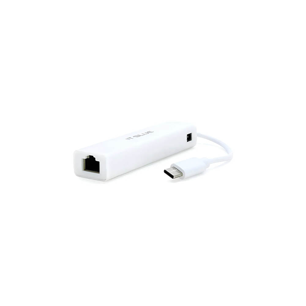 Adaptador USB Tipo C Para RJ-45 + 3 USB 2.0 It Blue - LE-5575
