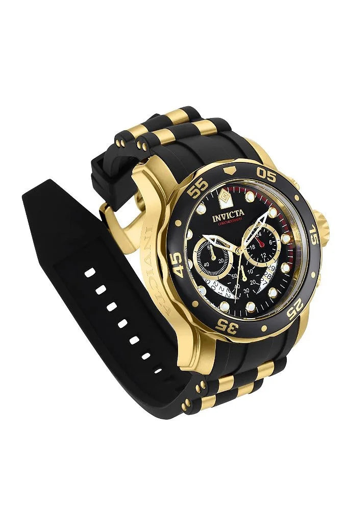 Relógio de Pulso Invicta Pro Diver Preto / Dourado Truedata