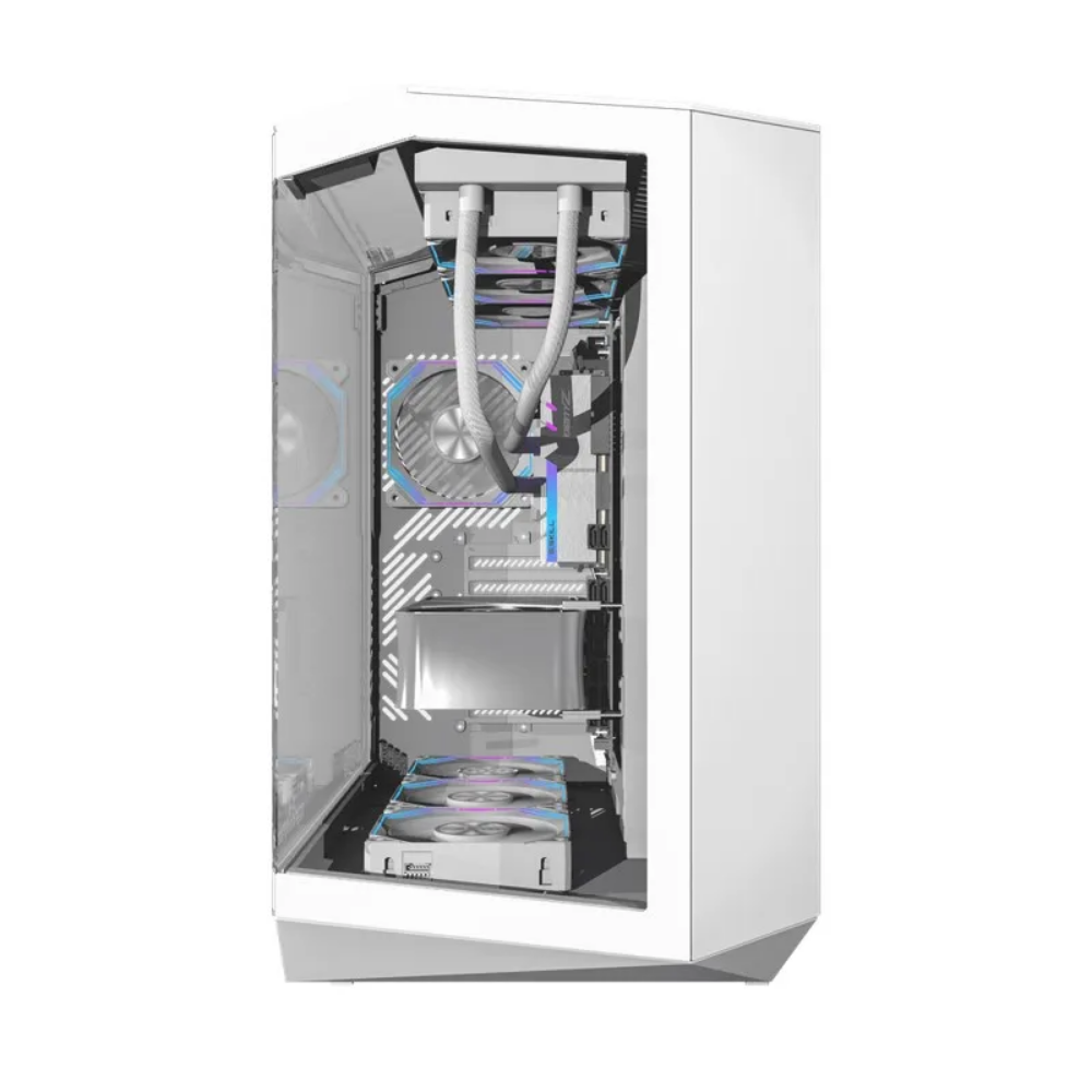 Gabinete Gamer Darkflash Atx DY470 Branco Com Lateral e Frente em Vidro Temperado ARGB - DY470 ARGB White