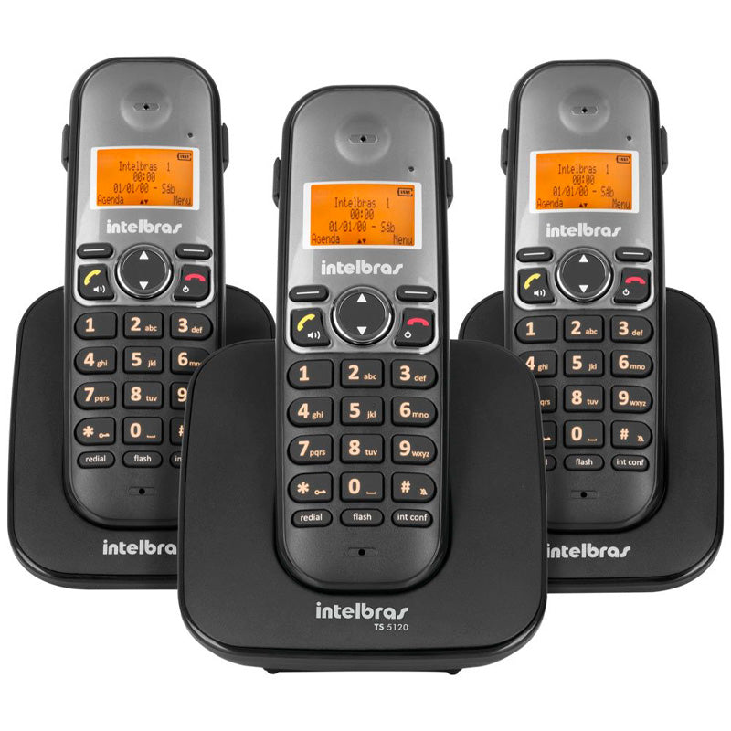 Telefone Sem Fio Intelbras TS5123 + 2 Ramais  - 4125123