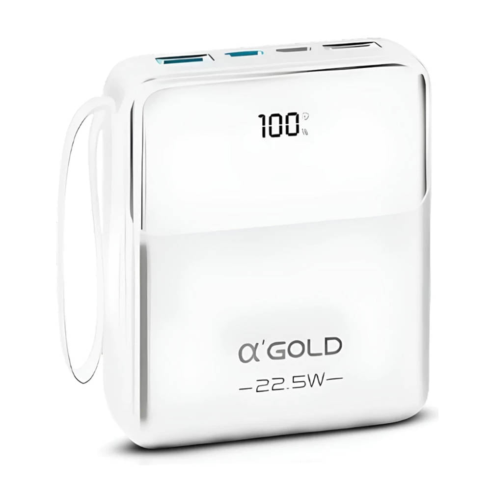 Carregador Portátil Power Bank AGold 10000Mah Multiconexões Turbo PD 22.5W - BTE-48