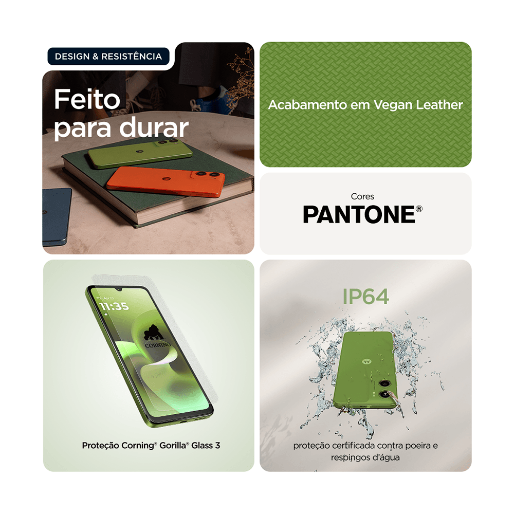 Smartphone Motorola Moto G06 4gb 256Gb Android 15 Verde - XT2535-1