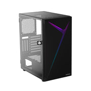 Gabinete Gamer Gamdias Mid Tower Argus E4 Elite RGB Preto Com Lateral em Vidro Temperado S/Fans