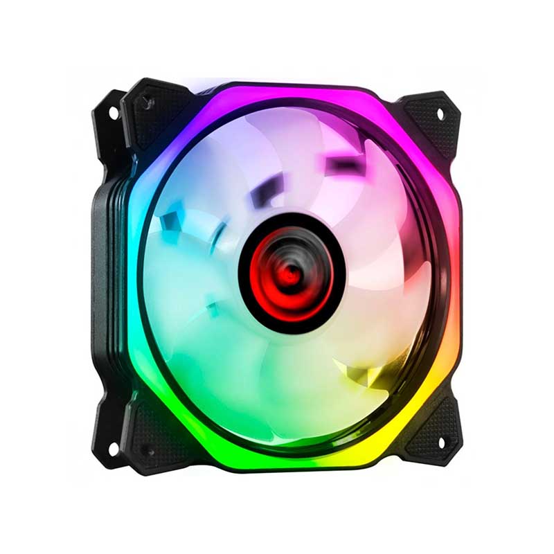 Cooler Fan para Gabinete PCYes Huracan H3 Led RGB 120mm 06 Pinos - PH3RGB120
