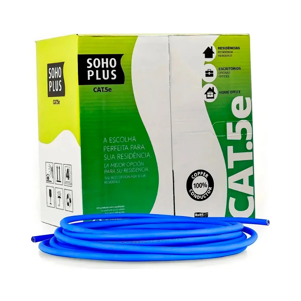Cabo De Rede Cat5e Furukawa Sohoplus Cx C/305mts Azul