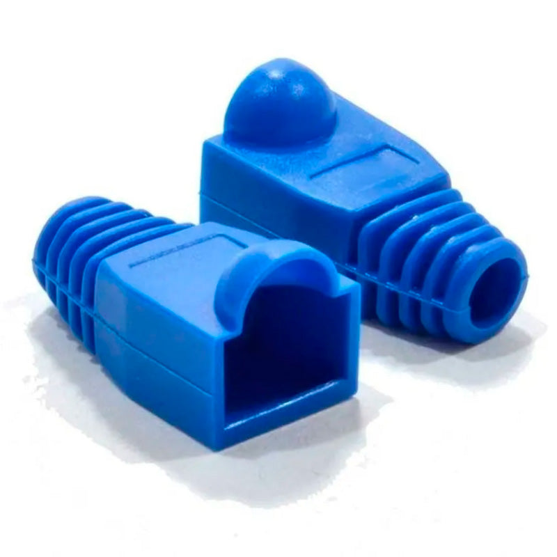 Capa Protetora Borracha Conector Rj45 Cat5 Cat6 Azul