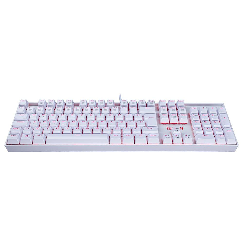 Teclado Gamer Mecânico Redragon Mitra Lunar RGB Branco - K551W-RGB (PT-BLUE)