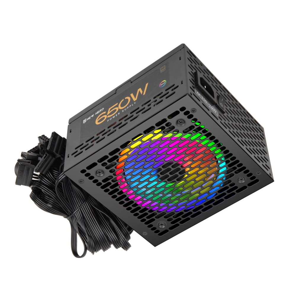 Fonte New Hero Tesla RGB 650W Preta - 18715