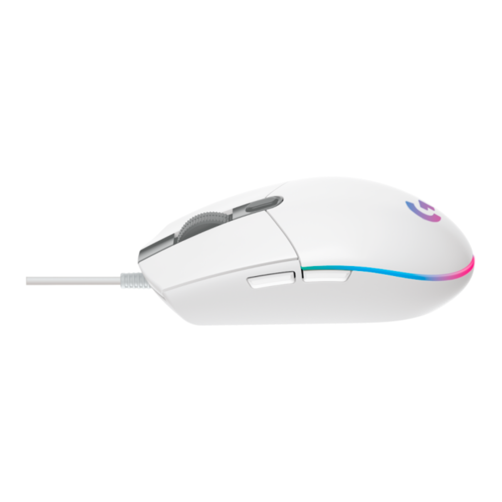 Mouse Gamer Logitech G203 LightSync 6 Botões 8000dpi Branco C/ Rgb - 910-005794