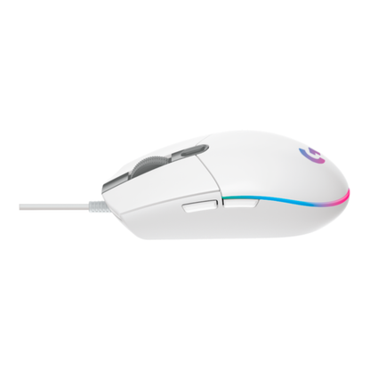 Mouse Gamer Logitech G203 LightSync 6 Botões 8000dpi Branco C/ Rgb - 910-005794