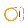 Cabo Enrolado Aviator Para Teclado Usb-A x Usb-C Akko V2 Los Angeles Amarelo e Roxo
