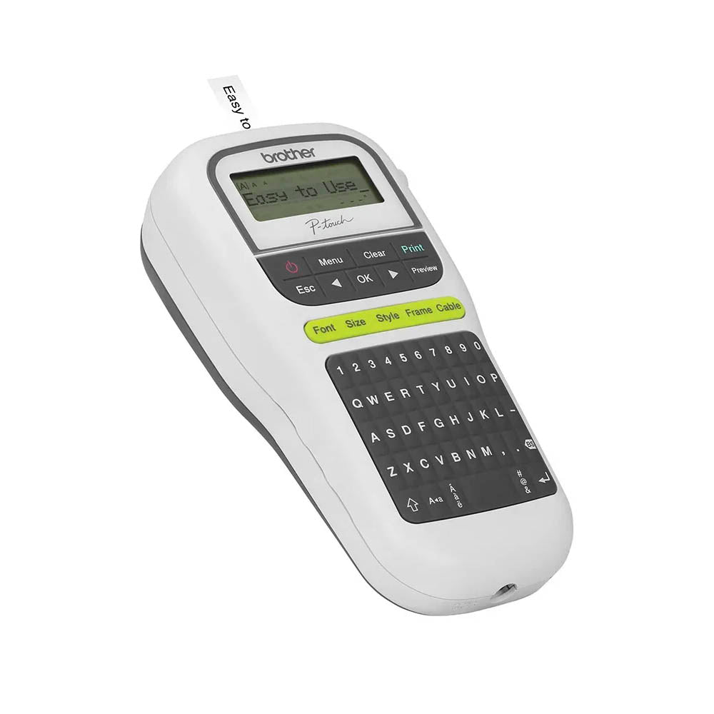 Etiquetadora Rotulador Portátil Brother PT-H110 Cinza- PTH110BK - C/ 3 Fitas TZ231 TZe