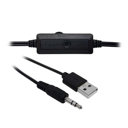 Caixa De Som Knup Horus 2.0 Multimidia 10W RMS C/ Led RGB Usb e P2 - KP-RO810