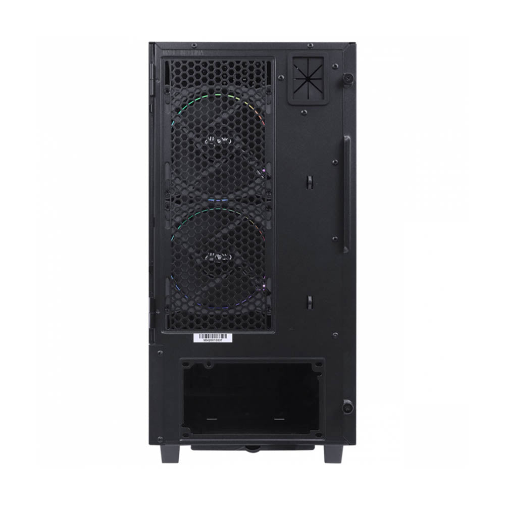 Gabinete Gamer PCYes Mid Tower Gravity Preto Com Lateral Invertida em Vidro Temperado C/ 2 Fans RGB - GRPTRGB1FV